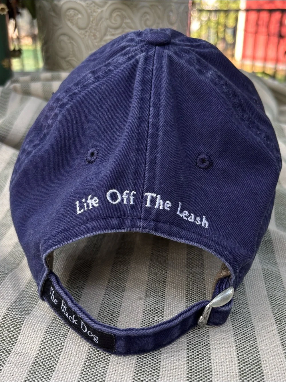The Black Dog unstructured backstrap worn